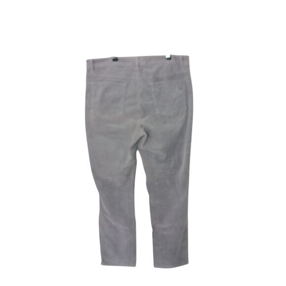Talbots Gray High Waist Straight Corduroy Dress Pants Size 16 Cotton Blend Zip - Picture 6 of 14